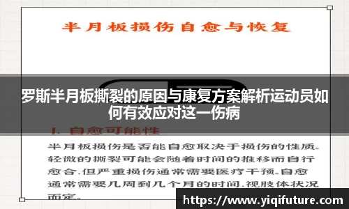 罗斯半月板撕裂的原因与康复方案解析运动员如何有效应对这一伤病